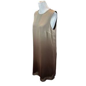Vintage Ladies‎ Tracey M. brand Ombré Brown Silk Shift Dress Size Large